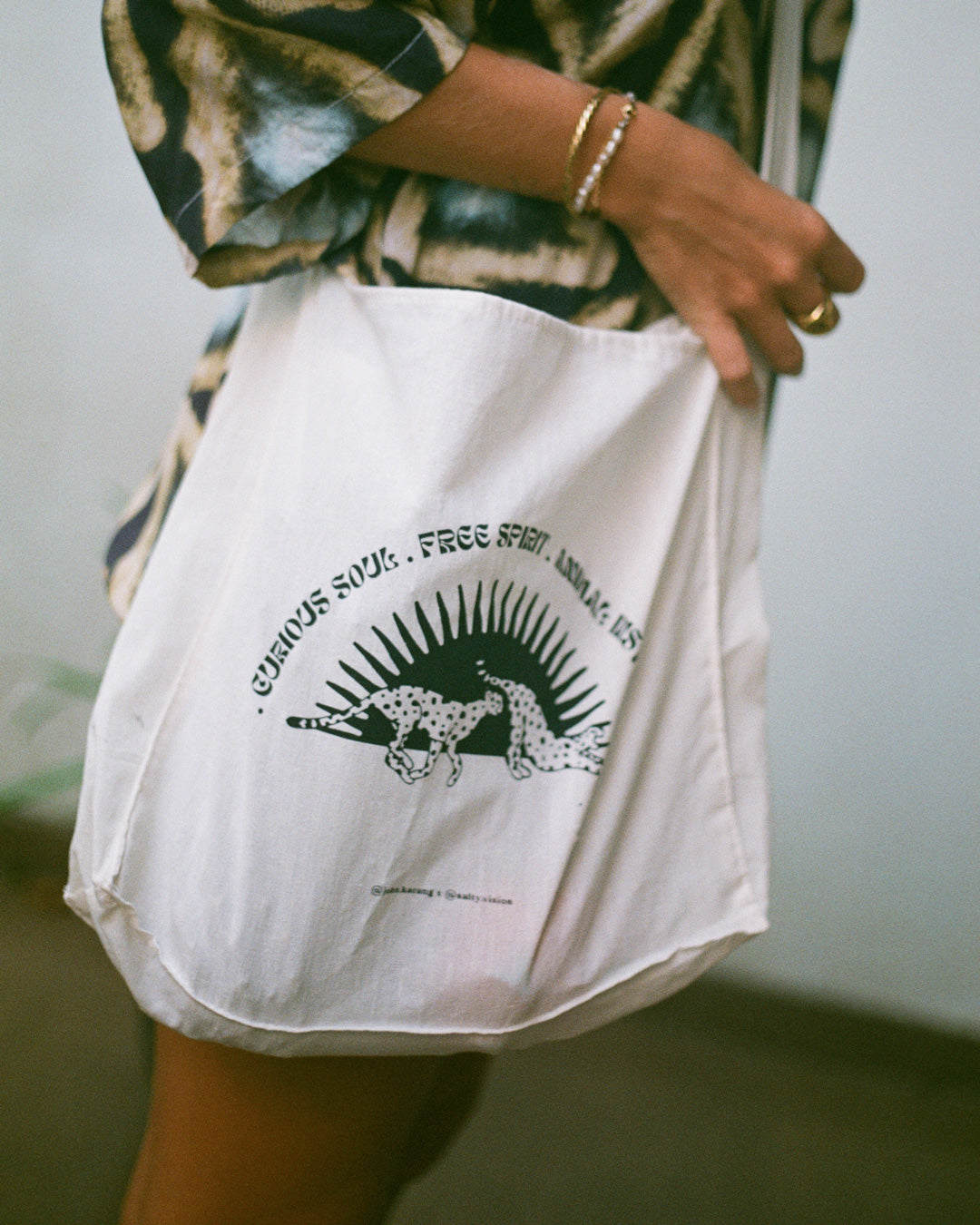 Tote bag guépards curieux x @salty.vision